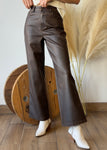 Distressed Pu Pants