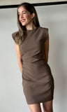 Ruched Fitted Mini Dress