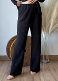 Textured Wide Leg Pants