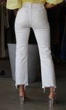 Elastic Band High Rise Crop Straight