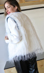 Faux Fur Denim Contras Vest
