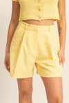 High Waist Pleated Chic Shorts