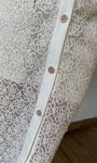 Floral Lace Button-front Midi Skirt