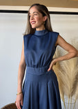 Blue Sleeveless Jumpsuit