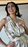Palm Printed Top