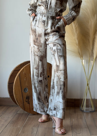 Marble Print Pants