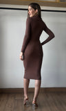 Brown Knit Dress
