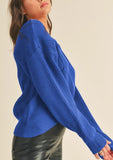 Ribbed Crossover Sweater