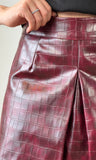 Faux Croc Leather Mini Skirt