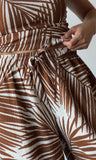 Print Texture Knit Pants