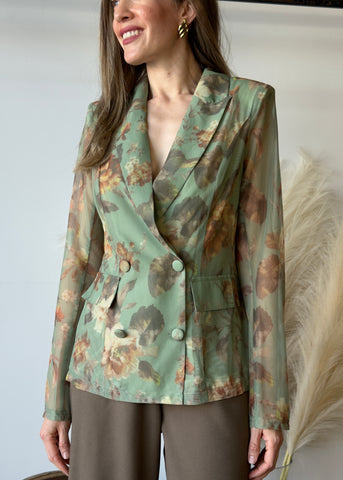 Double Breasted Fitted Blazer