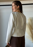 Off White Buckle Detail Top