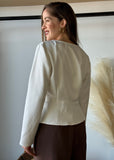 Off White Buckle Detail Top