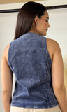 Mineral Washed Sleek Buttoned Vest