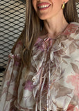 Floral Chiffon Wrap Dress