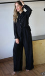 Black Rhinestone Detail Pants