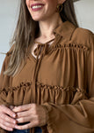 Chiffon Boho Ruffle Blouse