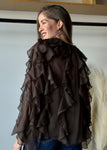Layered Ruffle Chiffon Blouse