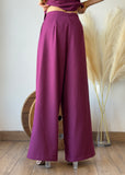 Solid Berry Pants Set