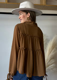 Chiffon Boho Ruffle Blouse
