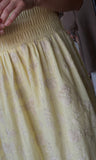 Embroidered Smocked Maxi Dress