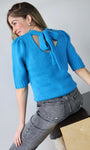 Mock Neck Tie Back Sweater