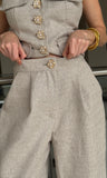 Button Detail Pants