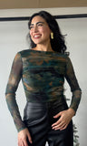 Long Sleeve Mesh Top